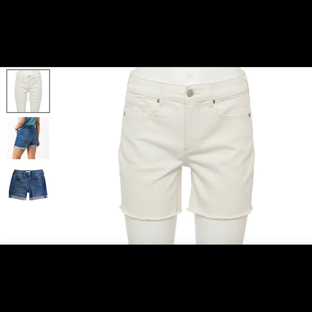 Sonoma Goods for Life White Denim Shorts Size 16